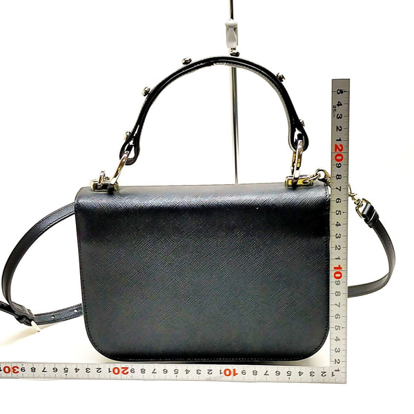Prada Hand Bag Black Leather
