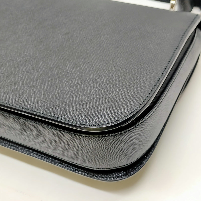 Prada Hand Bag Black Leather