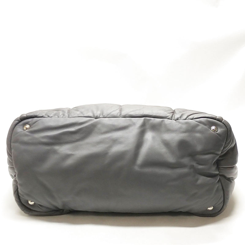 Prada Tote Bag Gray Leather