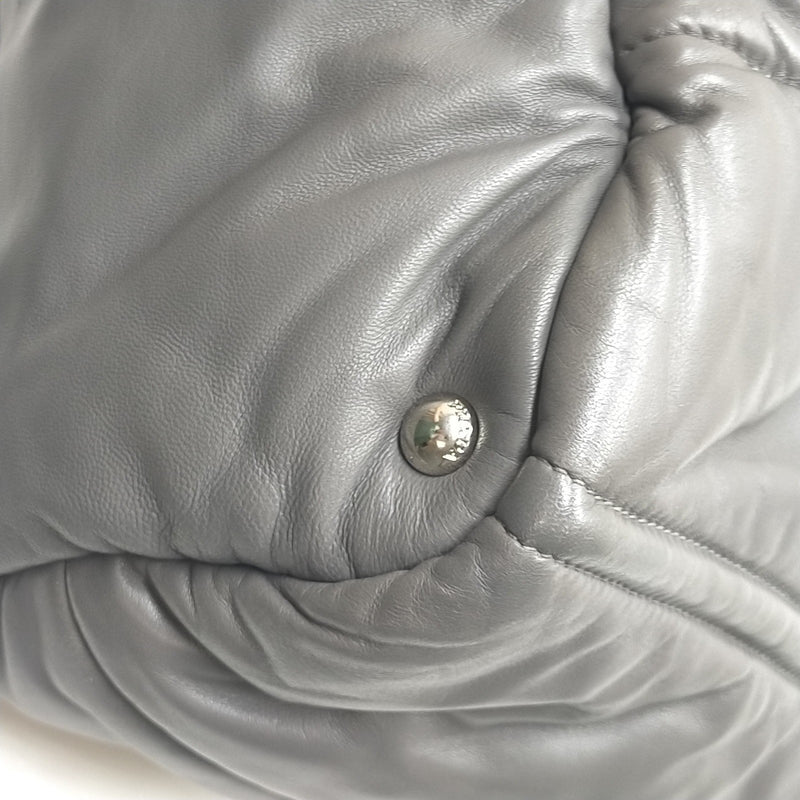 Prada Tote Bag Gray Leather