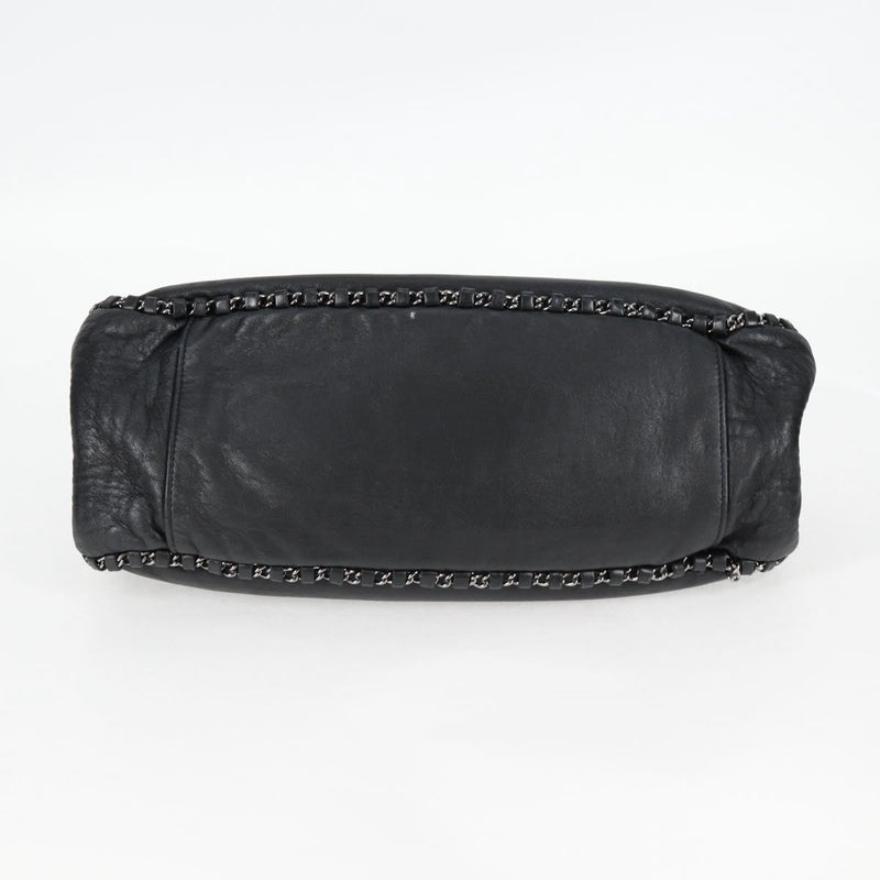 Chanel Chain Hand Bag Lamb Skin Black