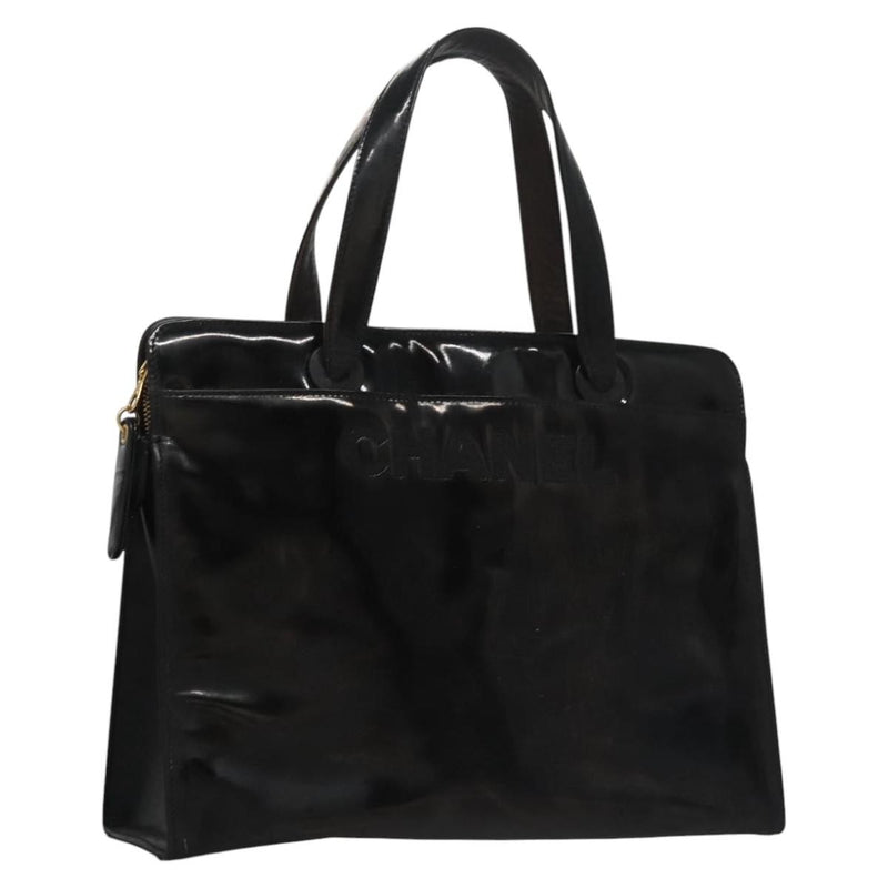 Chanel Coco Mark Tote Bag Patent Leather