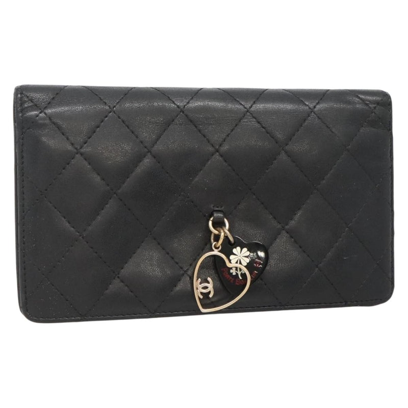 Chanel Matelasse Long Wallet Lamb Skin