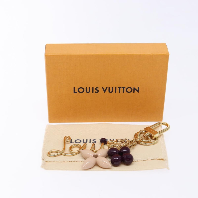 Louis Vuitton Wire Charm Metal Gold Lv