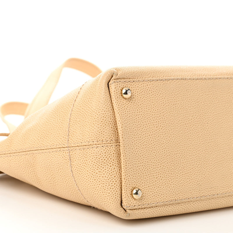 Caviar Wood Cc Drawstring Bucket Bag