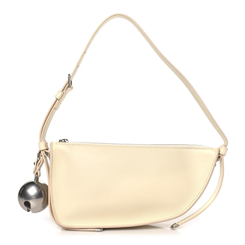 Calfskin Mini Shield Sling Bag Pearl