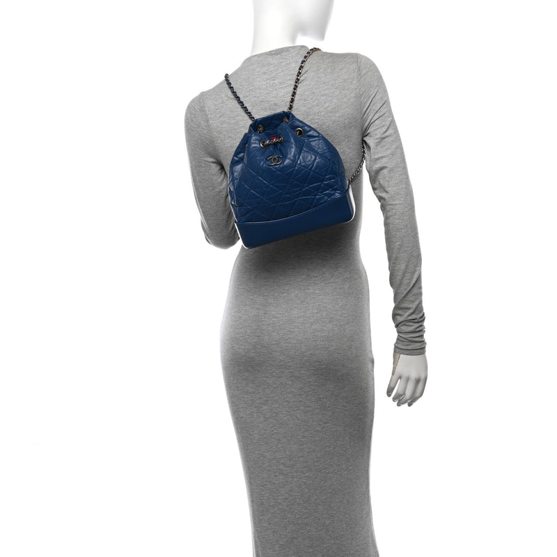 Aged Calfskin Quilted Small Gabrielle