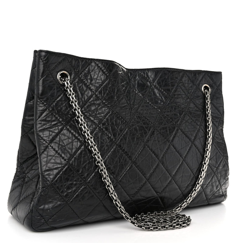 Aged Calfskin Reissue 2.55 Tote Black