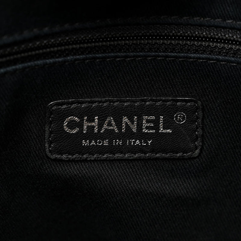 Canvas Small Deauville Tote Beige Black