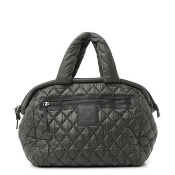 Nylon Quilted Coco Cocoon Bowler Grey