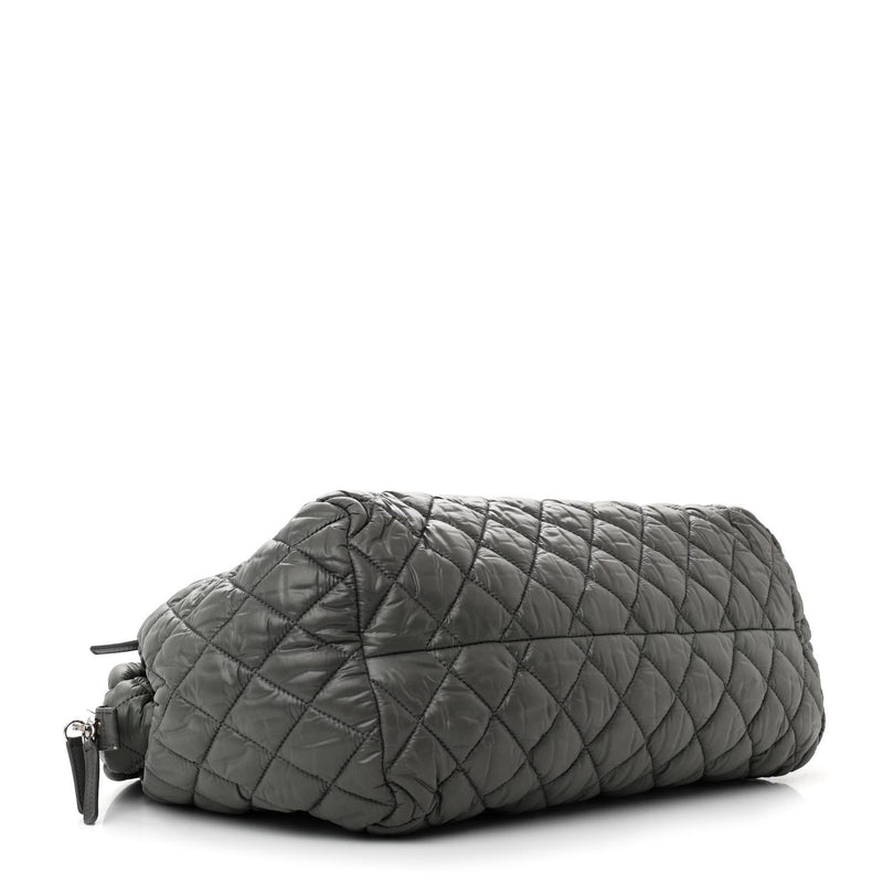 Nylon Quilted Coco Cocoon Bowler Grey