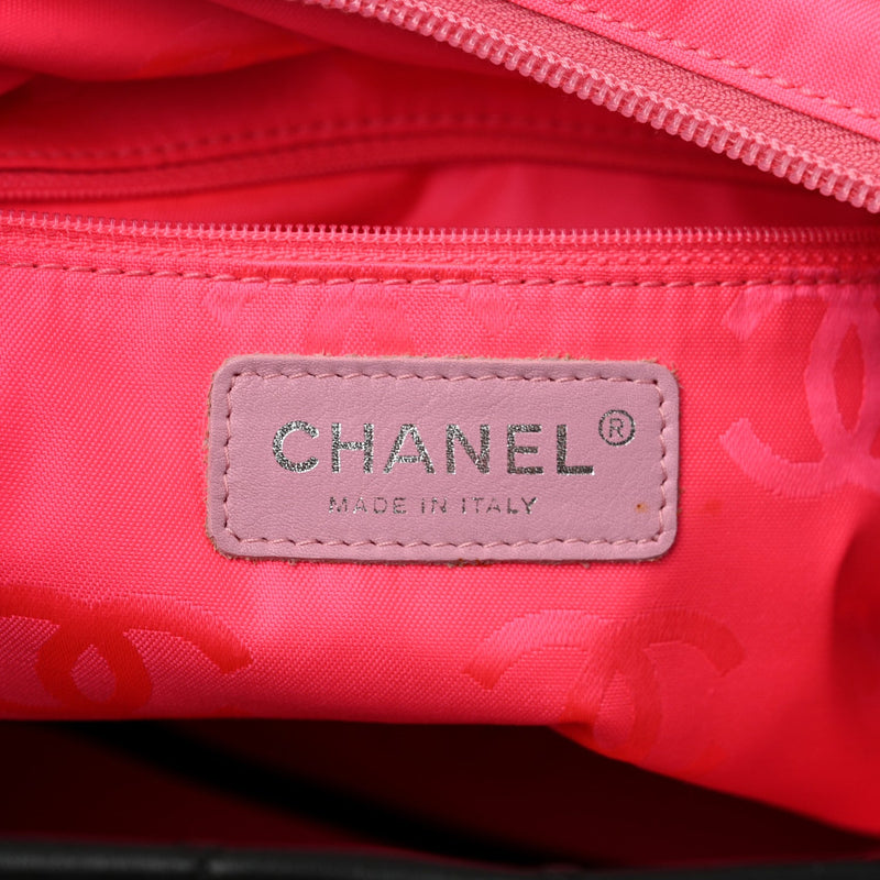 Calfskin Quilted Large Cambon Tote Black