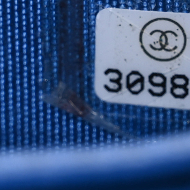 Raffia Jute Striped Belt Bag Blue Beige