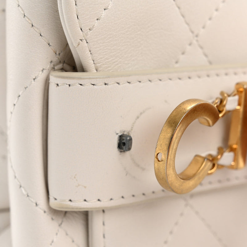 Calfskin Quilted Small Enchained Flap