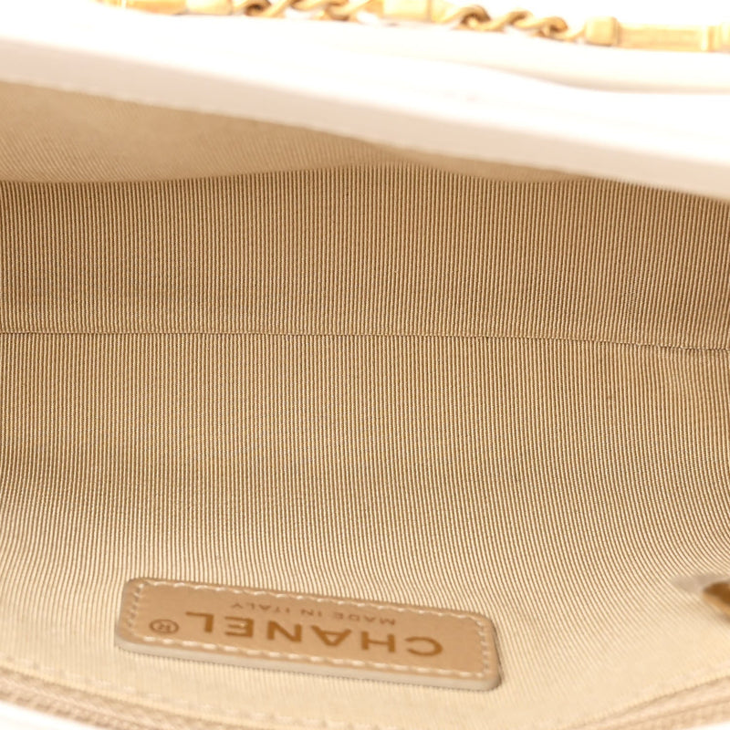 Calfskin Quilted Small Enchained Flap