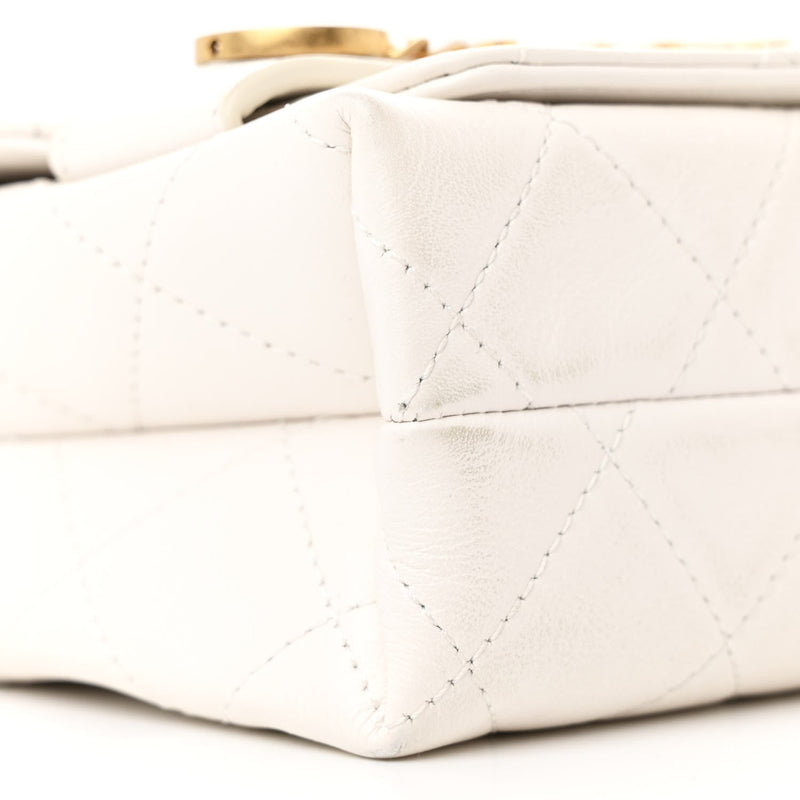 Calfskin Quilted Small Enchained Flap