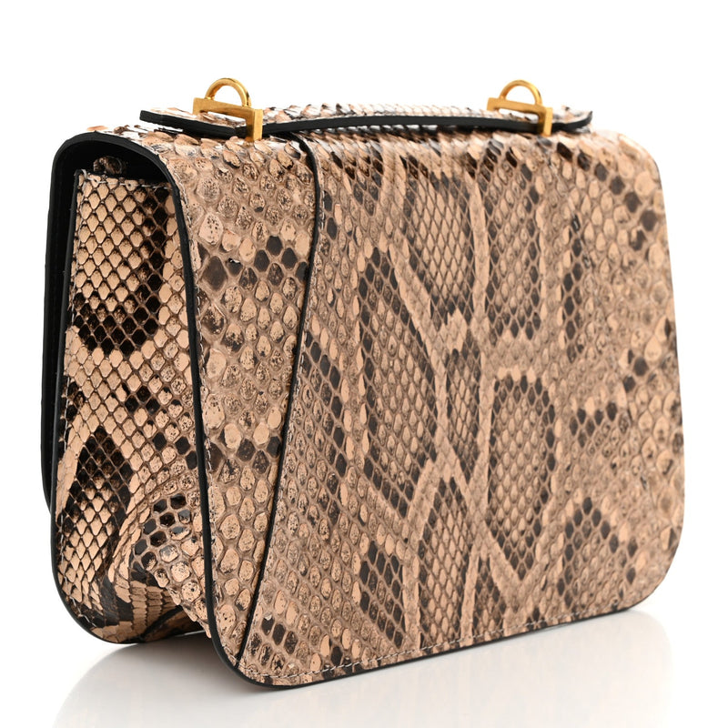 Snakeskin Virtus Top Handle Shoulder Bag