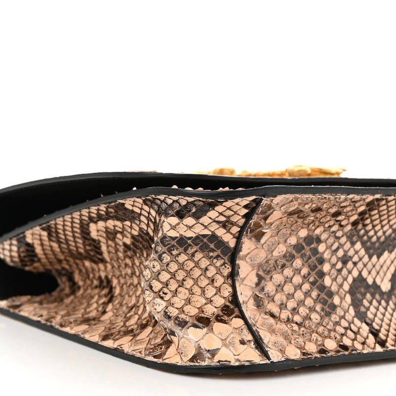 Snakeskin Virtus Top Handle Shoulder Bag