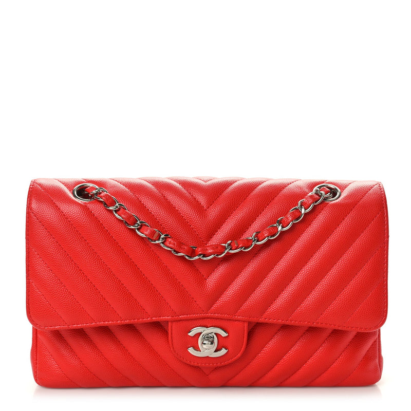 Caviar Chevron Quilted Medium Double