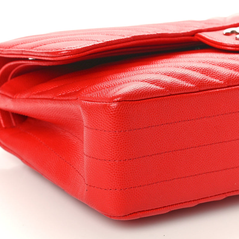 Caviar Chevron Quilted Medium Double