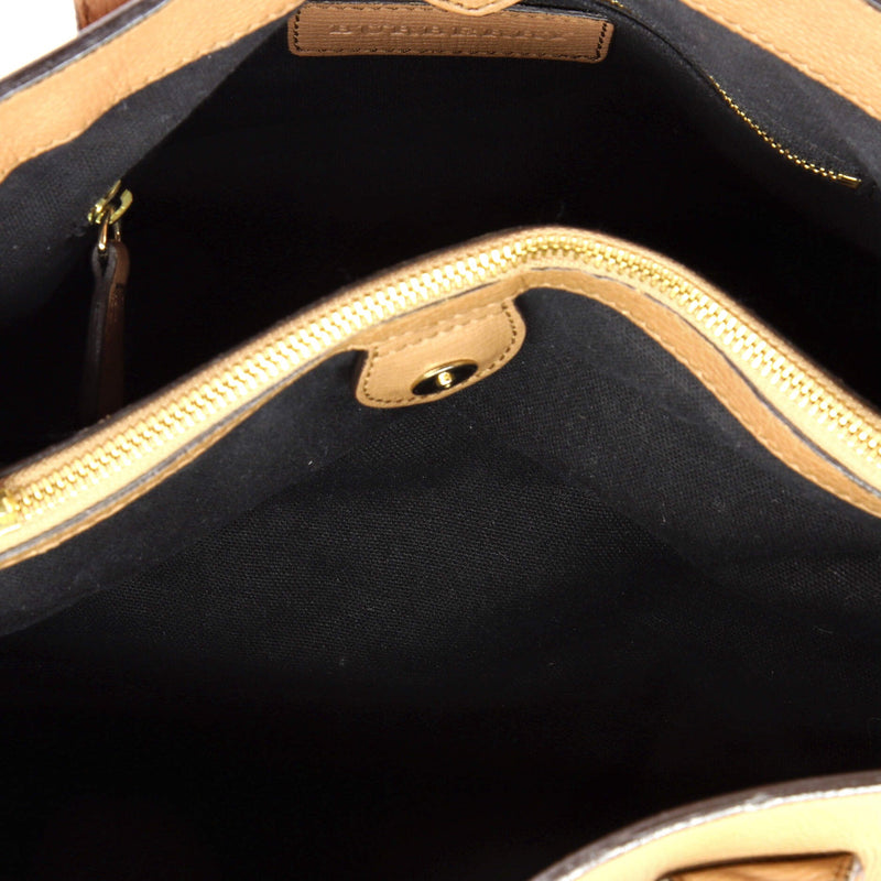 Banner Tote Leather And House Check