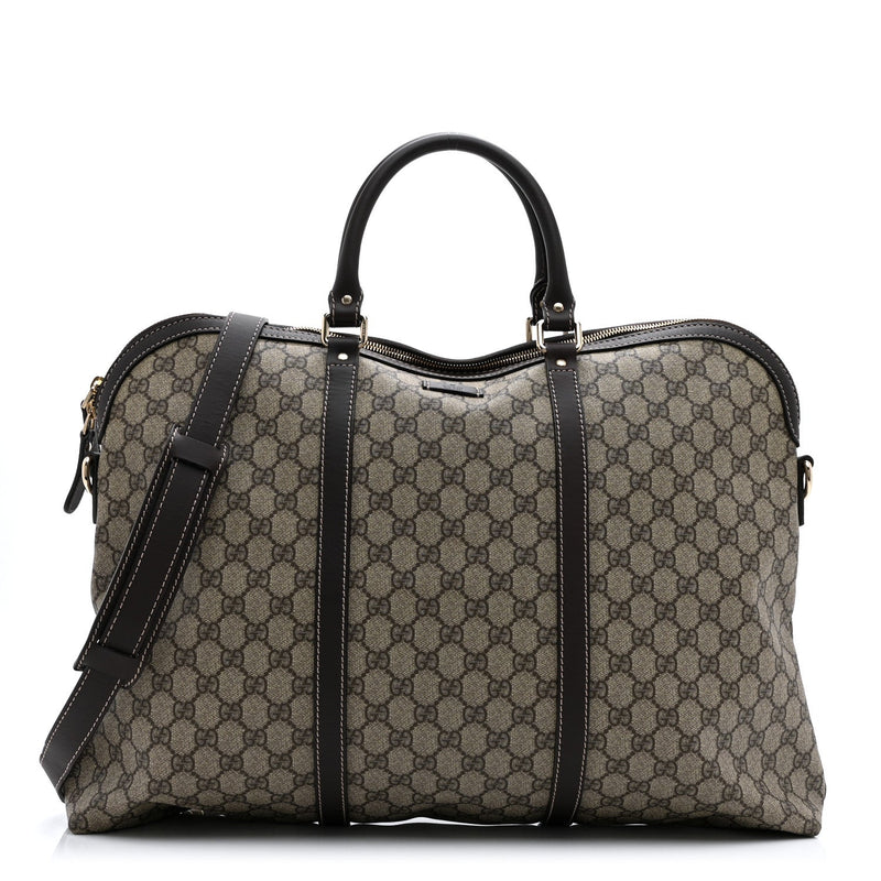 Gg Plus Travel Bag Dark Brown