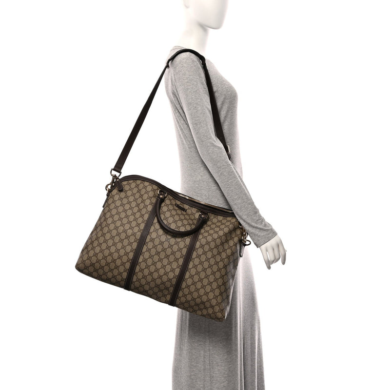 Gg Plus Travel Bag Dark Brown