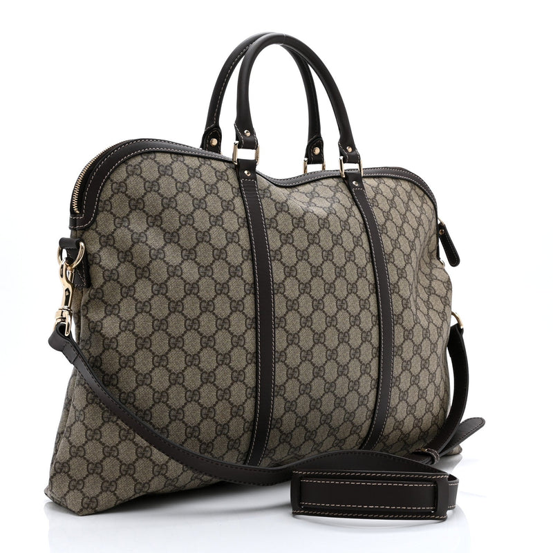 Gg Plus Travel Bag Dark Brown