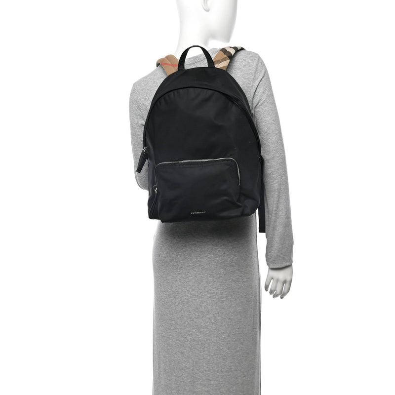 Nylon Check Abbeydale Simple Backpack