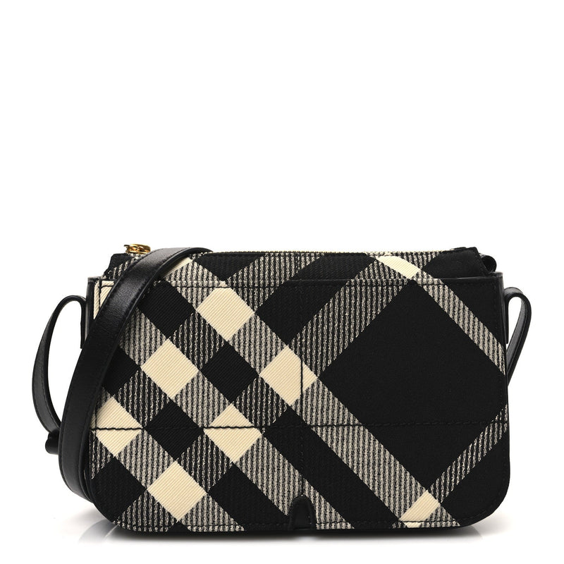 Jacquard Check Snip Bag Black