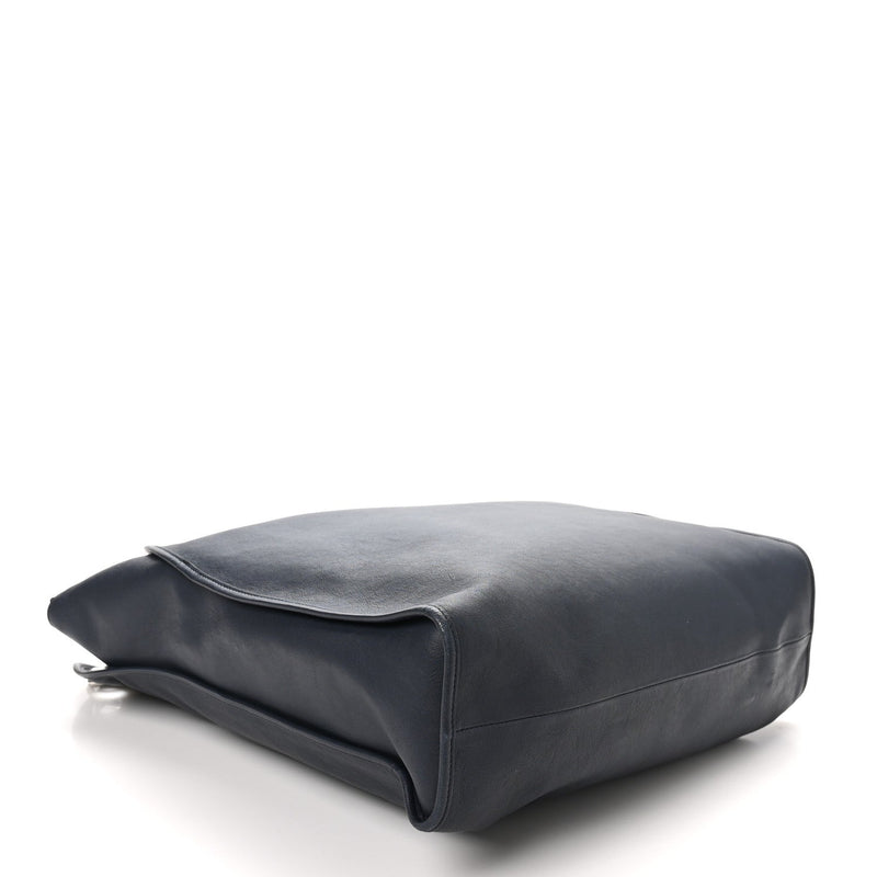 Grainy Calfskin Small Shield Twin Tote