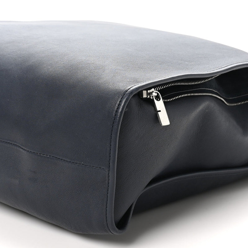 Grainy Calfskin Small Shield Twin Tote