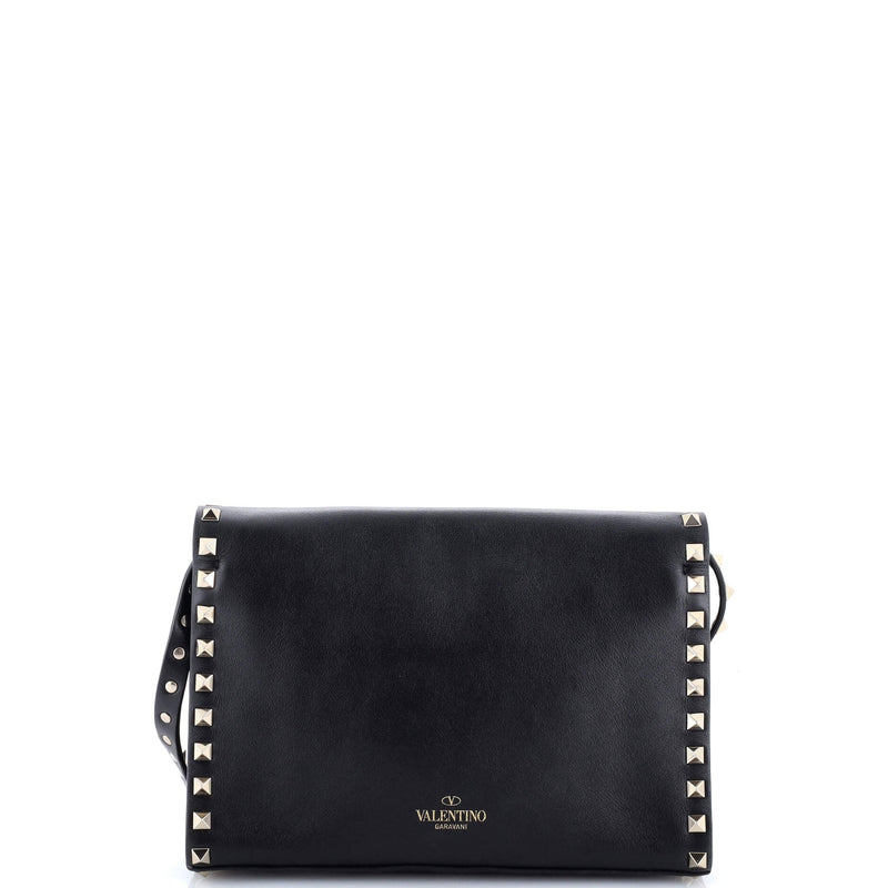 Rockstud Flip Lock Flap Bag Leather
