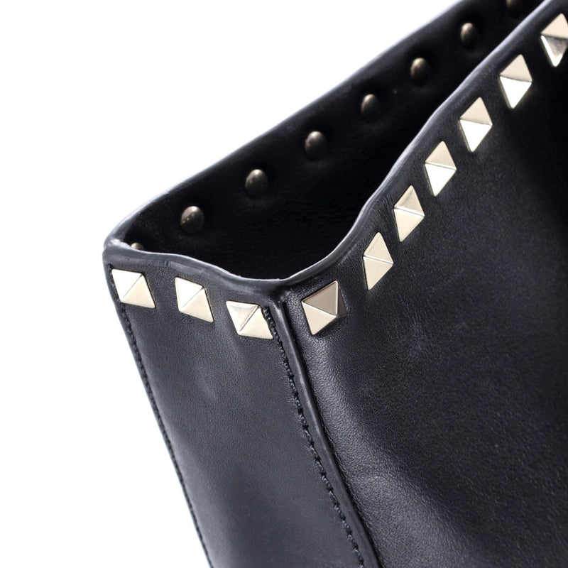 Rockstud Flip Lock Flap Bag Leather