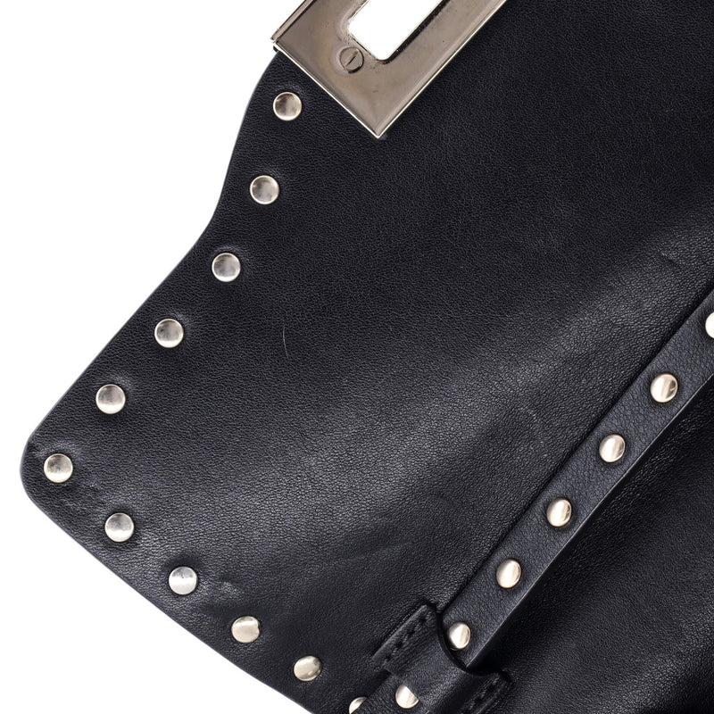 Rockstud Flip Lock Flap Bag Leather