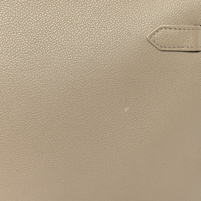 Grainy Calfskin Medium Title Bag Honey