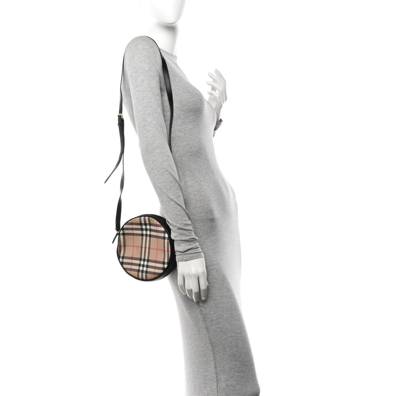 Vintage Check Canvas Calfskin Louise Bag