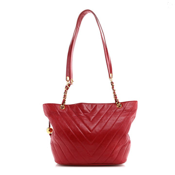 Lambskin Chevron Quilted Shoulder Bag