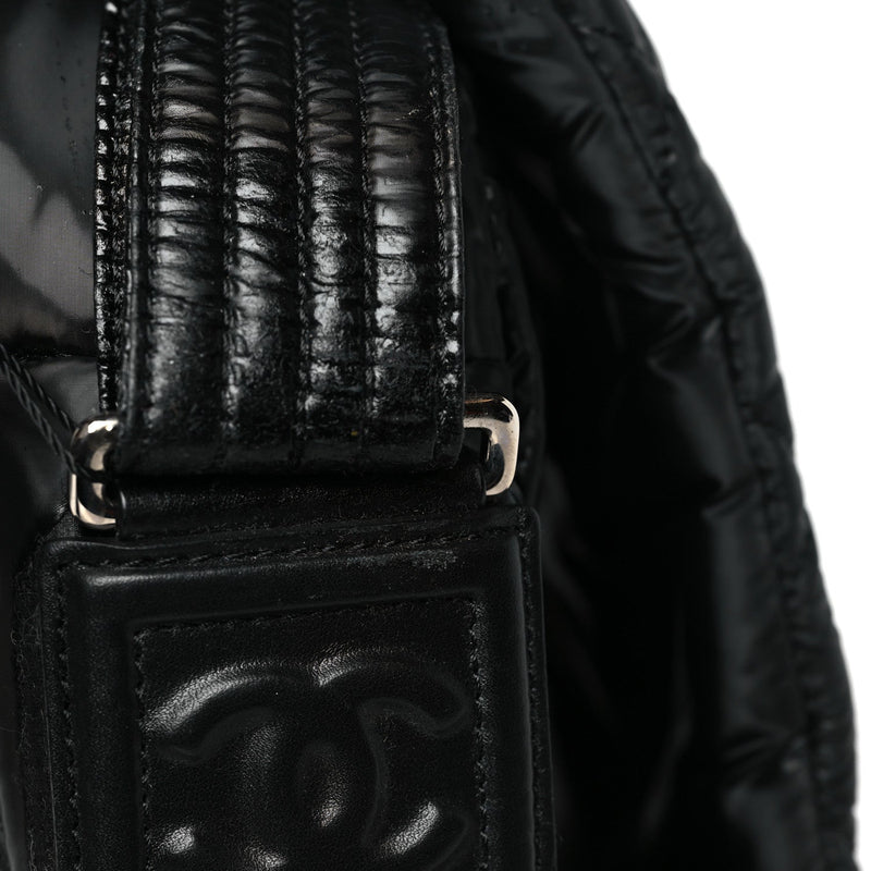 Nylon Coco Cocoon Messenger Bag Black