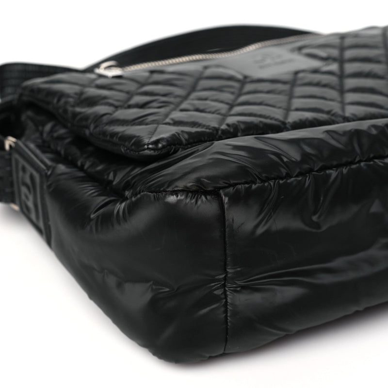 Nylon Coco Cocoon Messenger Bag Black