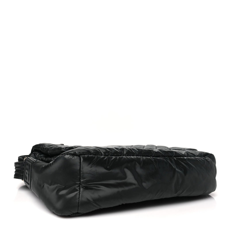 Nylon Coco Cocoon Messenger Bag Black