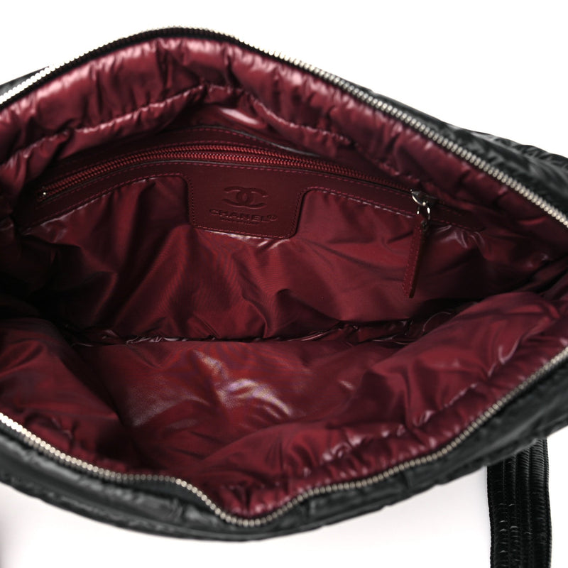 Nylon Coco Cocoon Messenger Bag Black