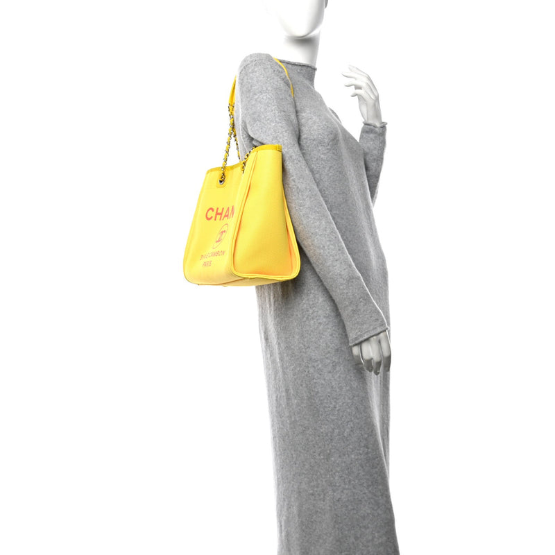 Mixed Fibers Small Deauville Tote Yellow