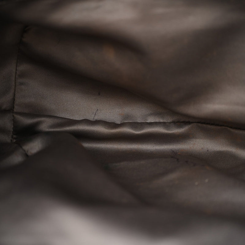 Lambskin Large Chain Mail Hobo Black