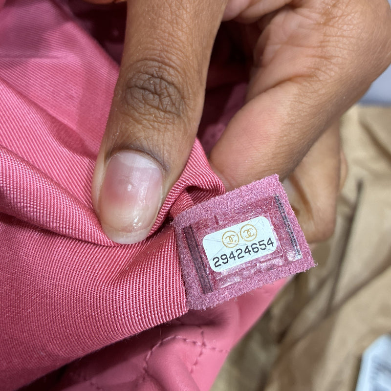 Cc Drawstring Bucket Bag Quilted