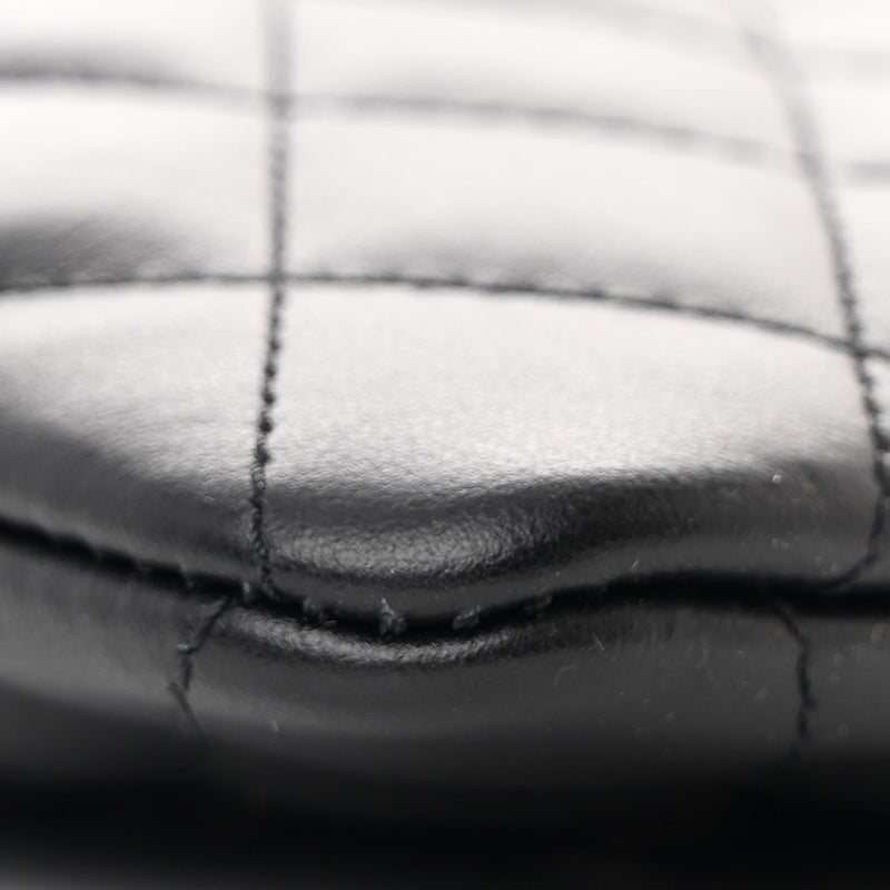 Lambskin Quilted Crossbody Bag Black