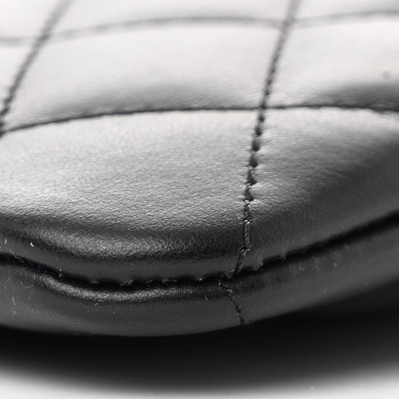 Lambskin Quilted Crossbody Bag Black