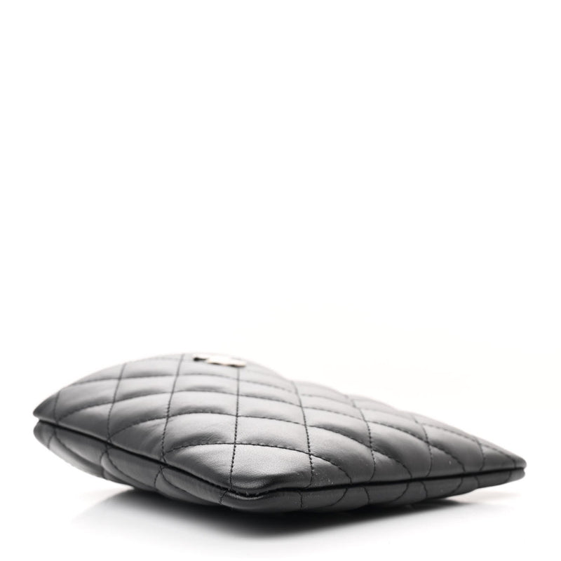 Lambskin Quilted Crossbody Bag Black
