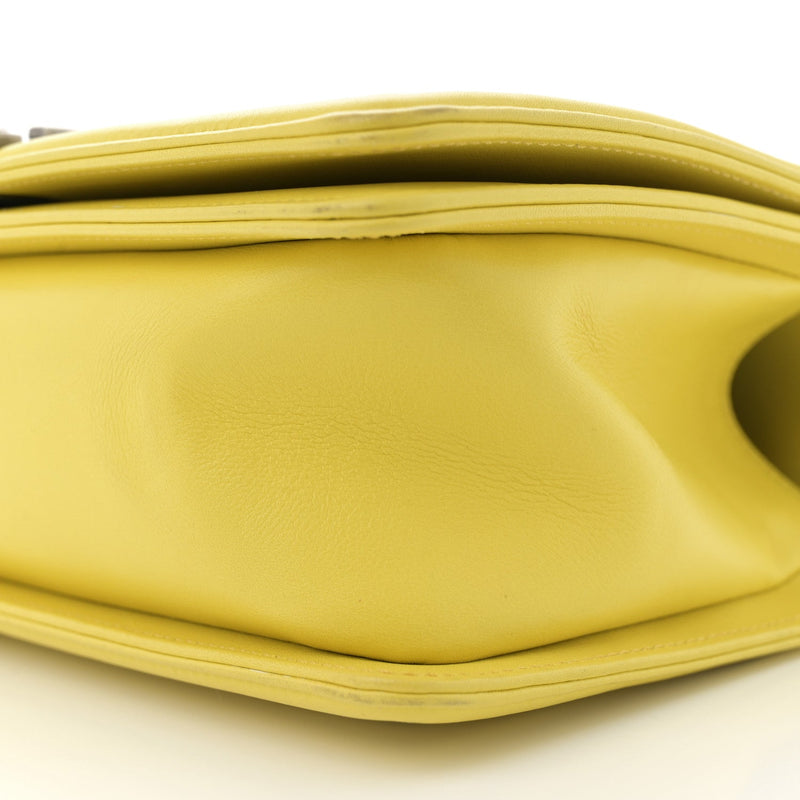 Calfskin Chevron Quilted Medium Boy Flap