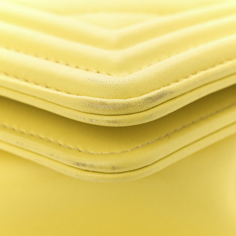 Calfskin Chevron Quilted Medium Boy Flap